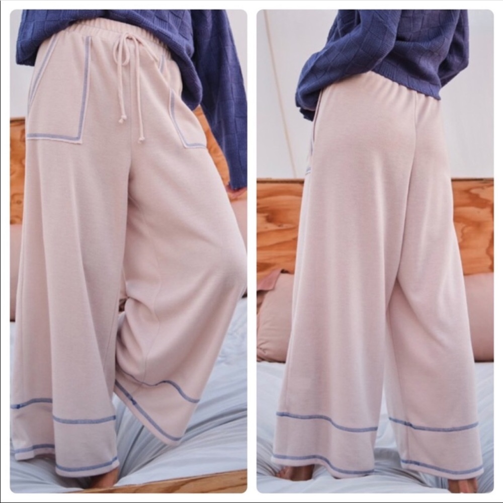 Comfy comfy comfy overlocked stitch relaxed Pants